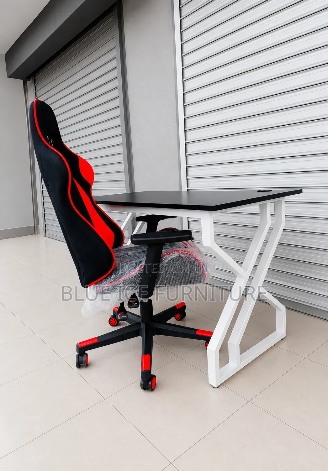 Modern Computer Desk With Swivel Gaming Chair