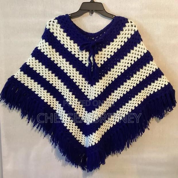 Warm Handmade Quality Crotchet Poncho - thumbnail 3