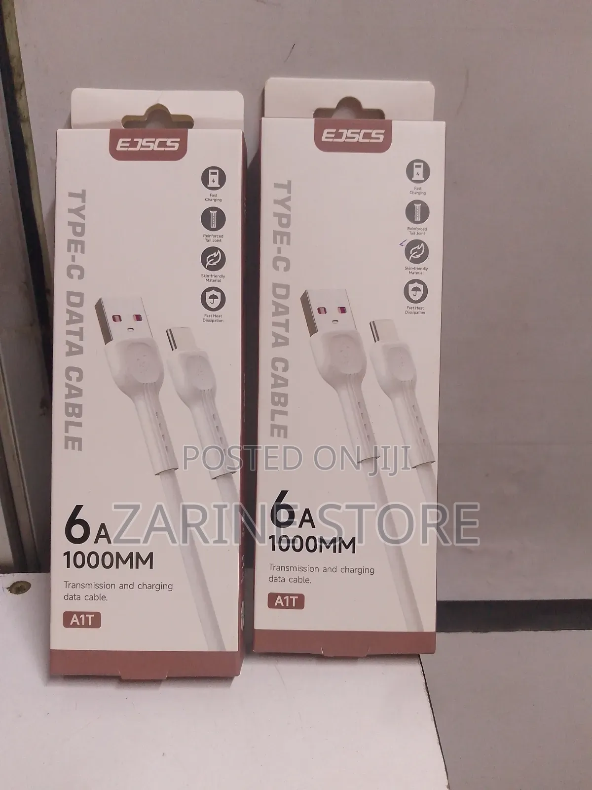 Type C Data Cable 1 Metre Long Fast Charging 6A Ejscs Cable