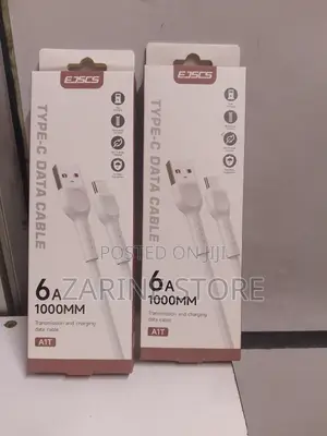 Type C Data Cable 1 Metre Long Fast Charging 6A Ejscs Cable
