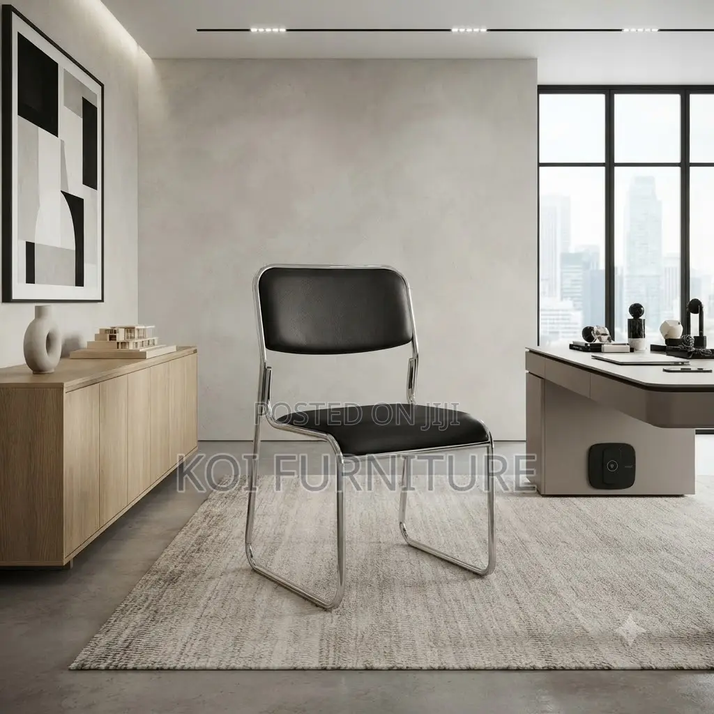 Office Chair; Catalina Bow-Shaped Ergonomic Leather Chair
