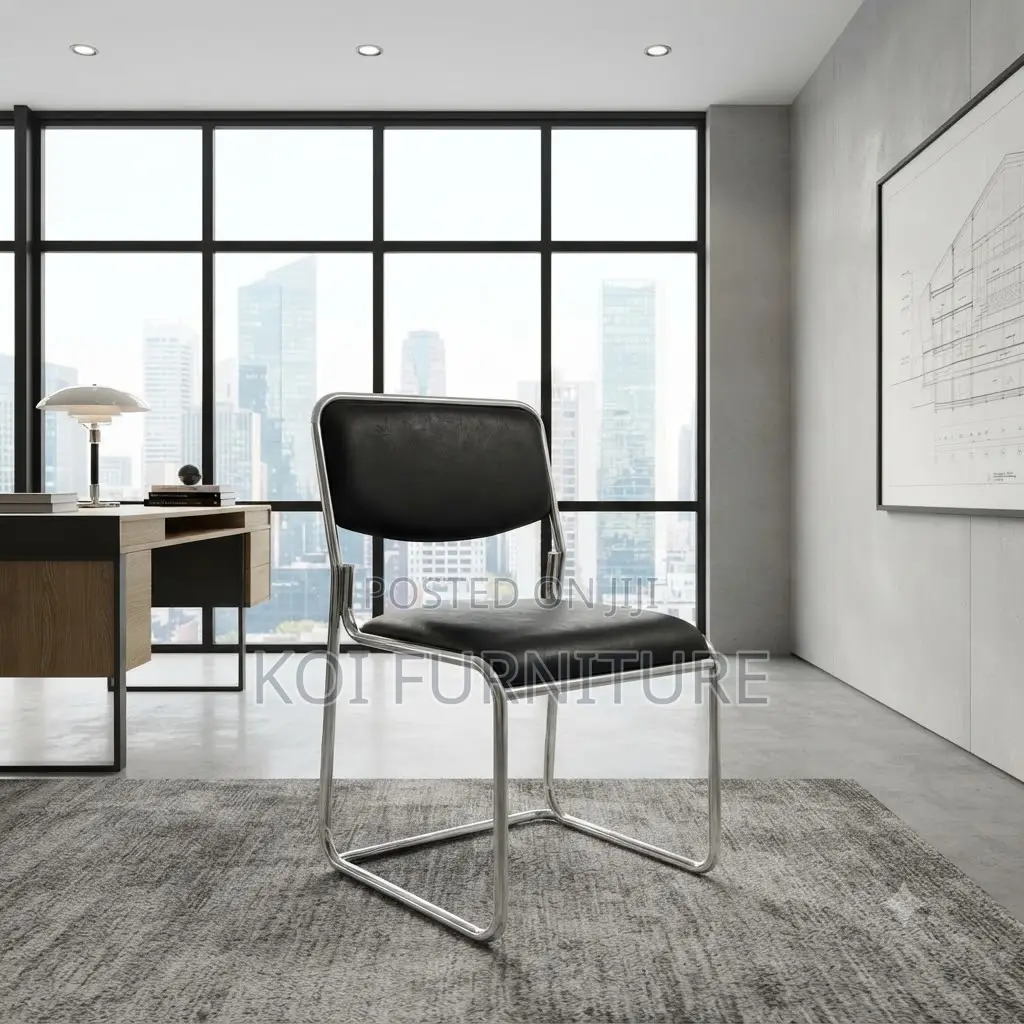 Office Chair; Catalina Bow-Shaped Ergonomic Leather Chair