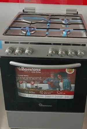 Ramtons 50×55 3 Gas + 1 Electric Standing Cooker RC/906 – Silver Finis