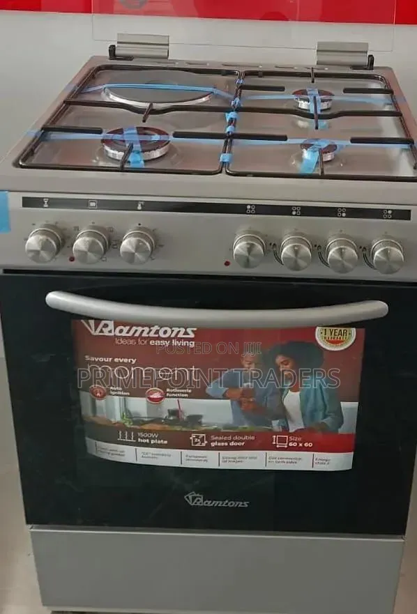 Ramtons 50×55 3 Gas + 1 Electric Standing Cooker RC/906 – Silver Finis
