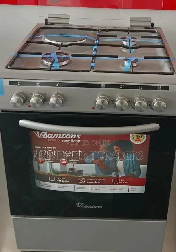 50×55 Ramtons RC/906 Standing Cooker – 3 Gas Burners + 1 Electric Hot