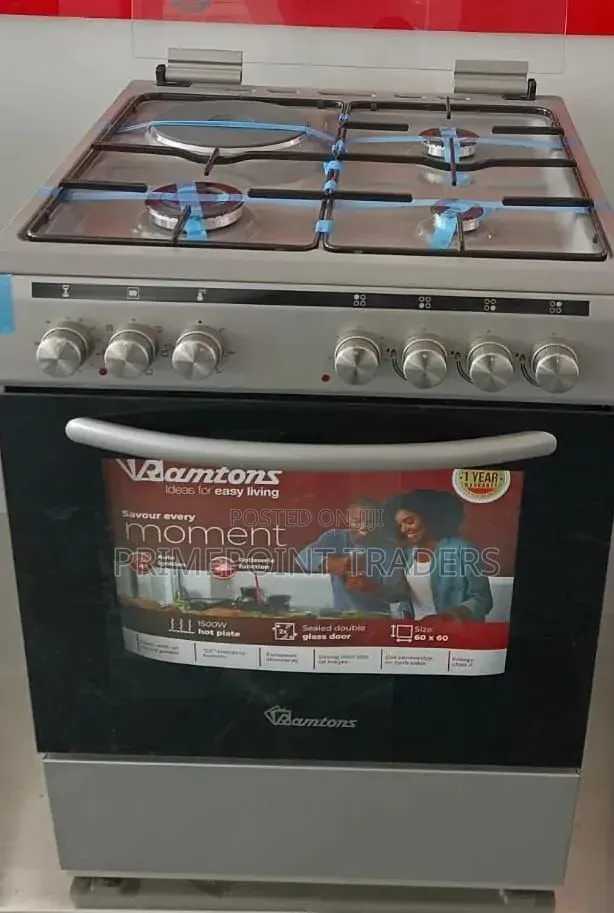 50×55 Ramtons RC/906 Standing Cooker – 3 Gas Burners + 1 Electric Hot