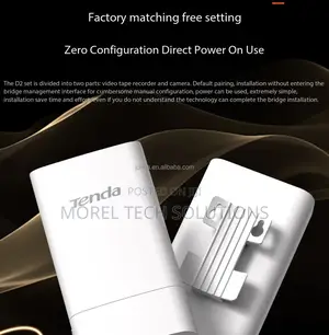 Tenda D2 WiFi 6 Outdoor Wireless Bridge Extender, 2.4GHz 287Mbps Range