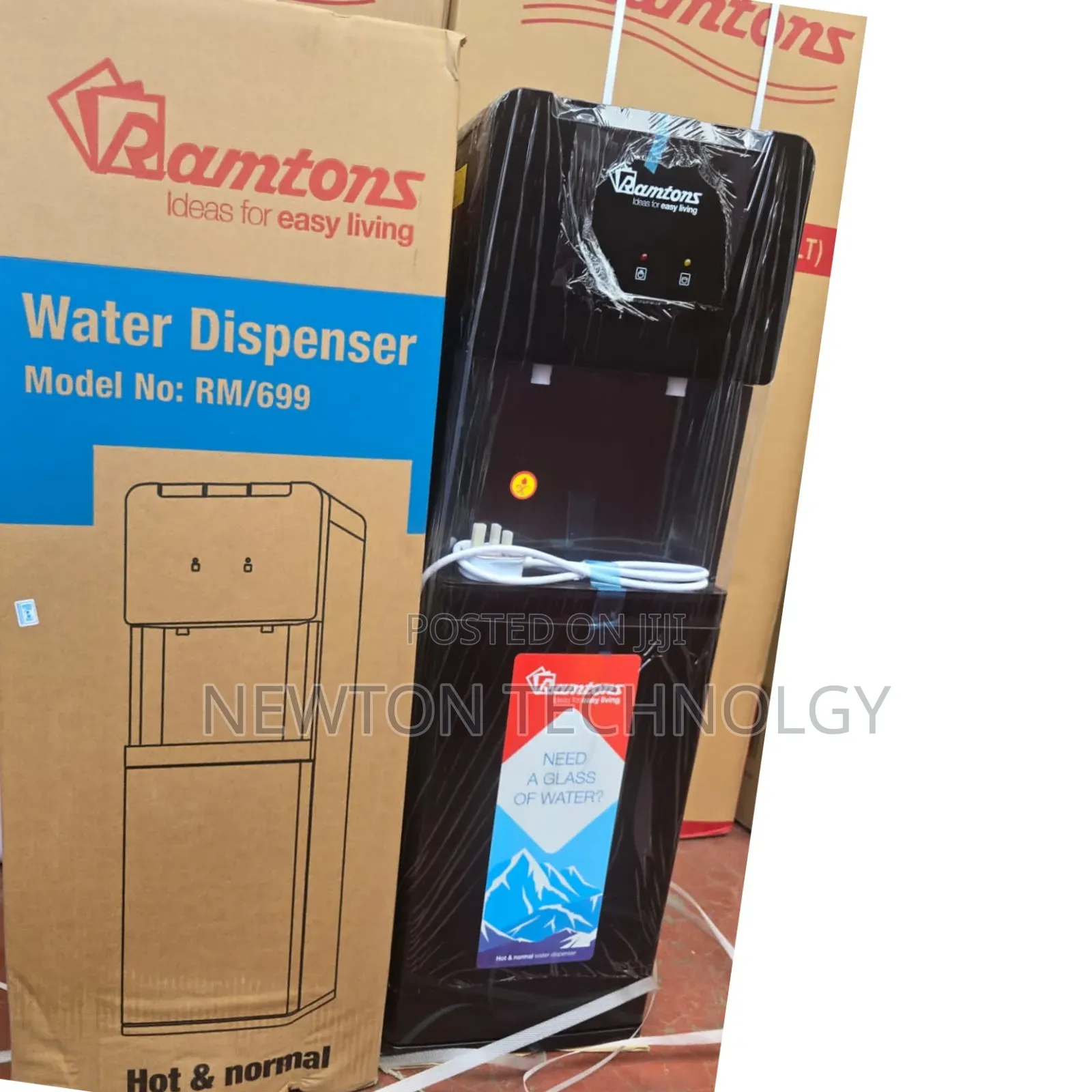 Black Ramtons Hot and Normal Standing Water Dispenser