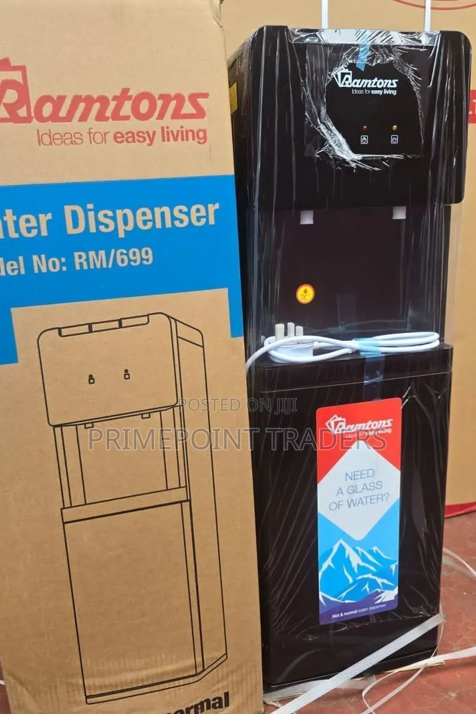 Ramtons Black Hot Normal Standing Water Dispenser