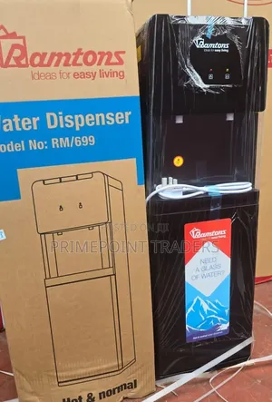 Ramtons Standing Water Dispenser – Hot Normal Water, Black Finish