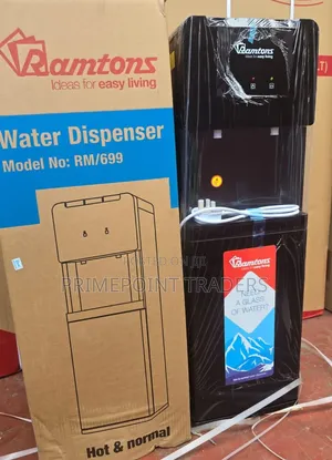 Ramtons Black Freestanding Water Dispenser With Hot Normal Water