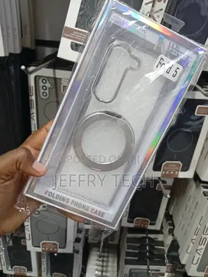 Clear Case for SG Z Fold 5 With a Built-in Magnetic Ring Stand