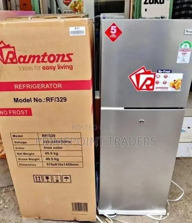 Ramtons Refrigerator 196 Litrs No Frost Double Door Fridge