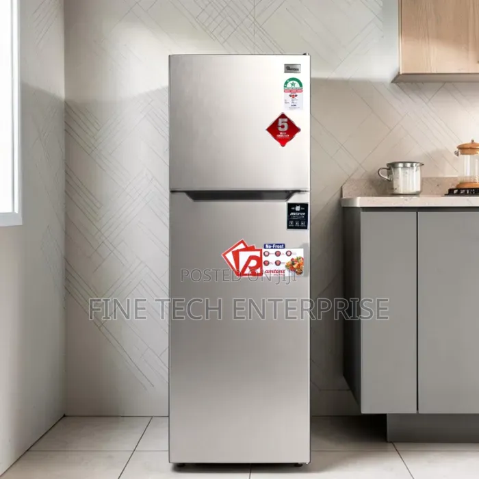 Ramtons RF/239-196 Litres Double Door No Frost Fridge-Silver .