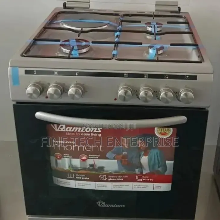 50*55 Ramtons 3G+1E SILVER Standing COOKER- RC/906
.