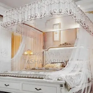 Two Stand Mosquito Net With Rail _ White
