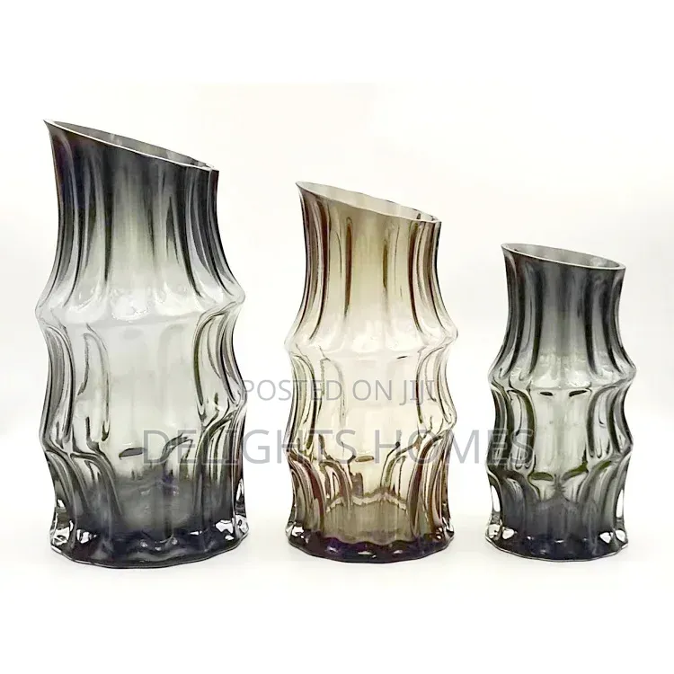 Nordic Heavy Creative Dark Blue Glass Vase_ex