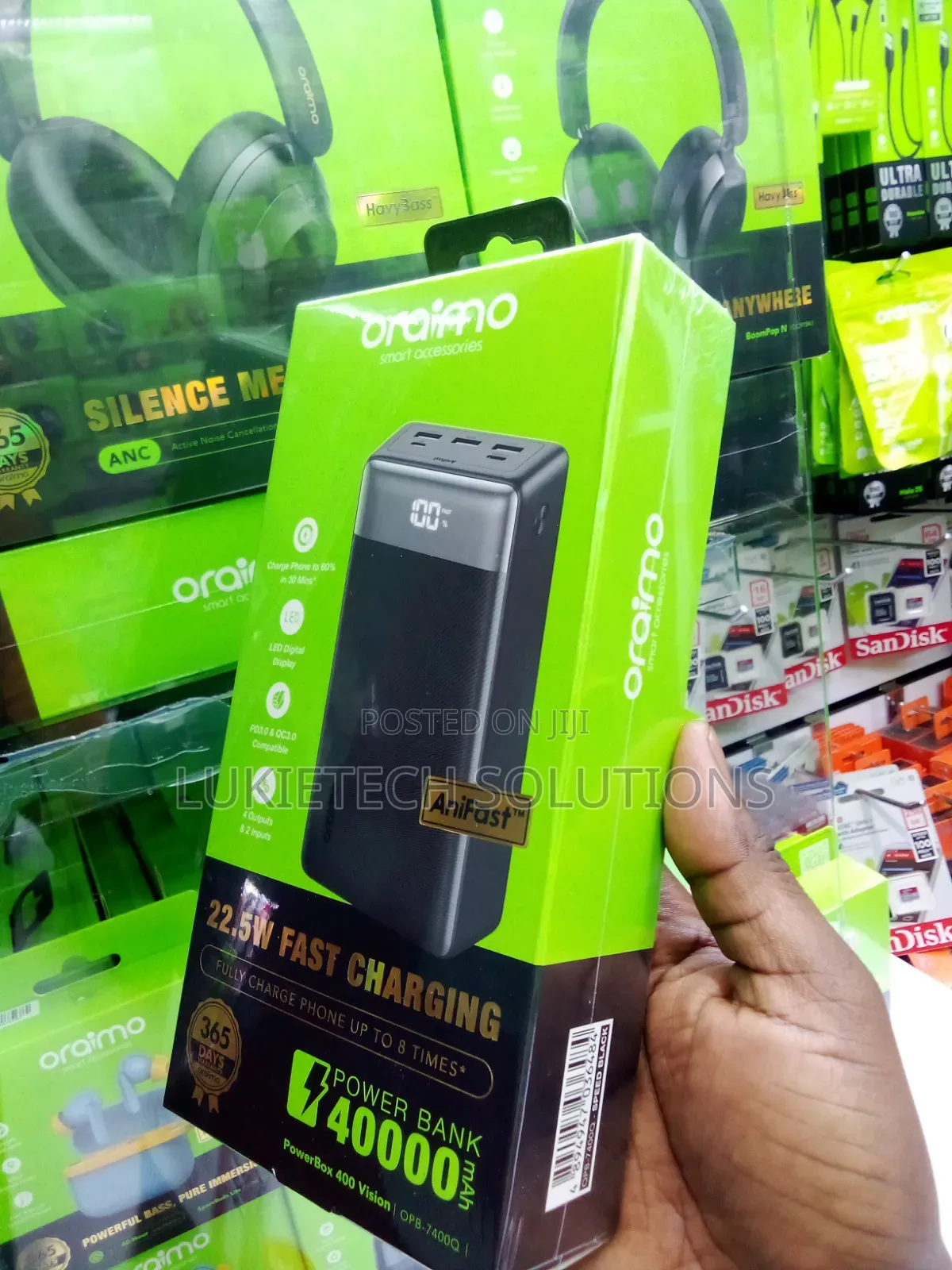 40000mah Oraimo Powerbank, Original Powerbank With LED Power Display