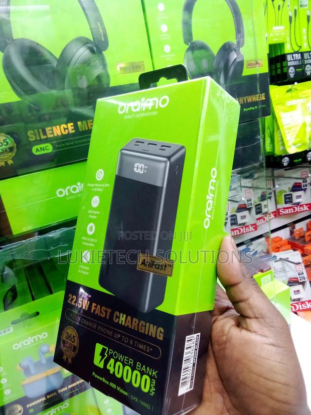 40000mah Oraimo Powerbank, Original Powerbank With LED Power Display