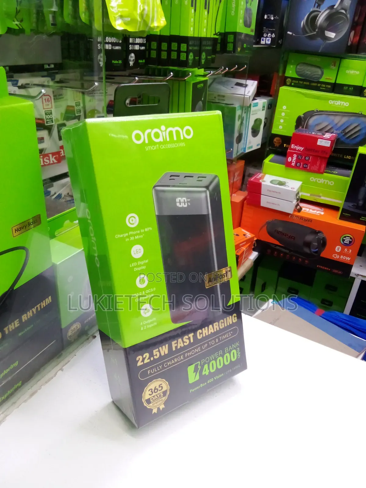 40000mah Oraimo Powerbank, Original Powerbank With LED Power Display