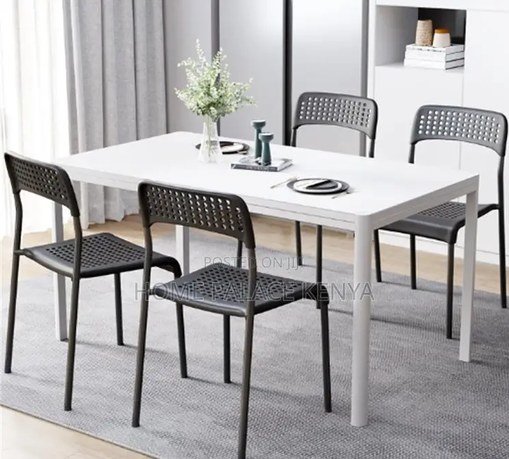Home Chair: Classic White Metal Mesh Chair With Holes