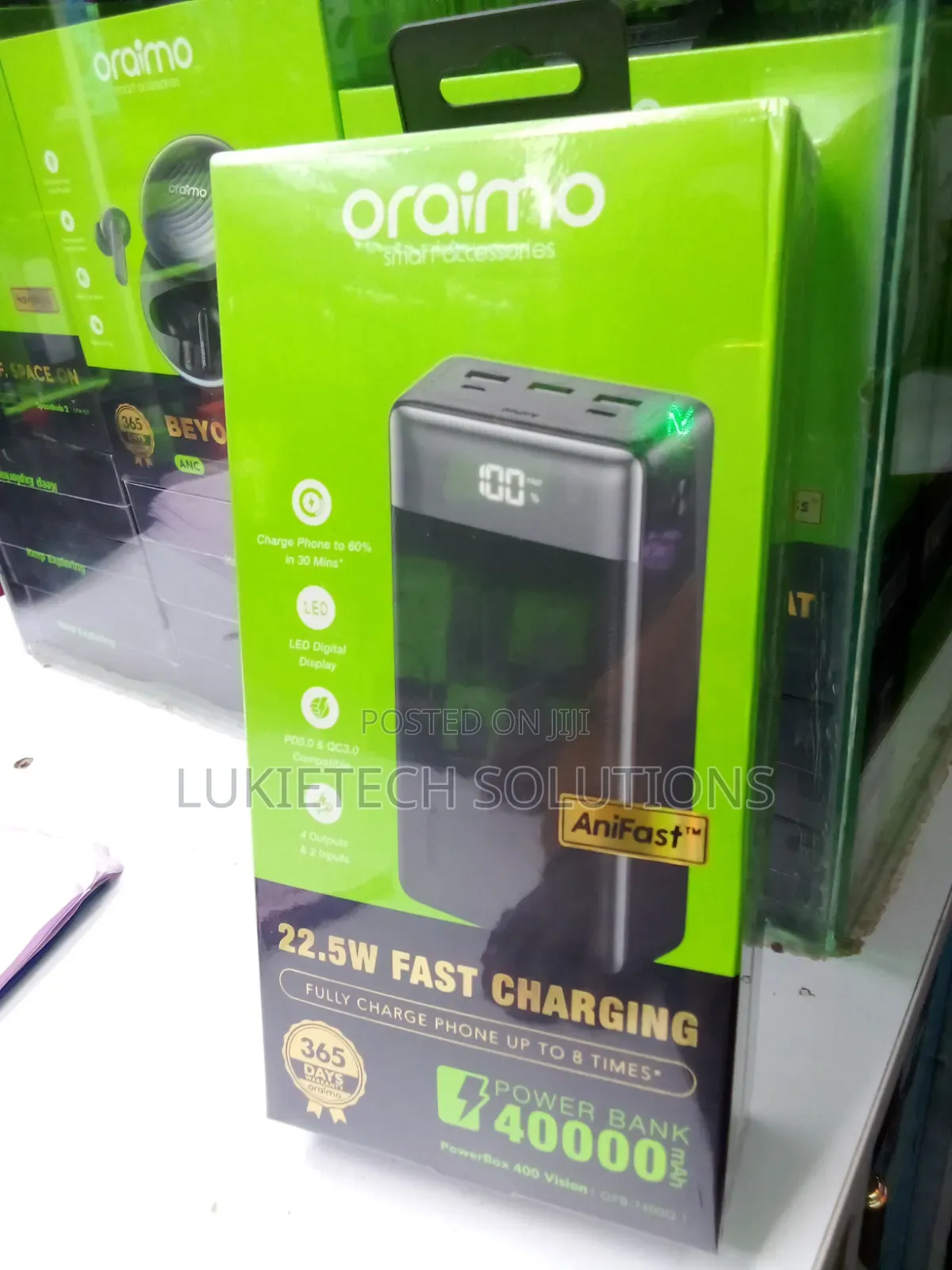 40000mah Powerbank Oraimo Smart Accessories 22.5 Watts Fast Charger