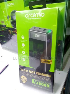 40000mah Powerbank Oraimo Smart Accessories 22.5 Watts Fast Charger