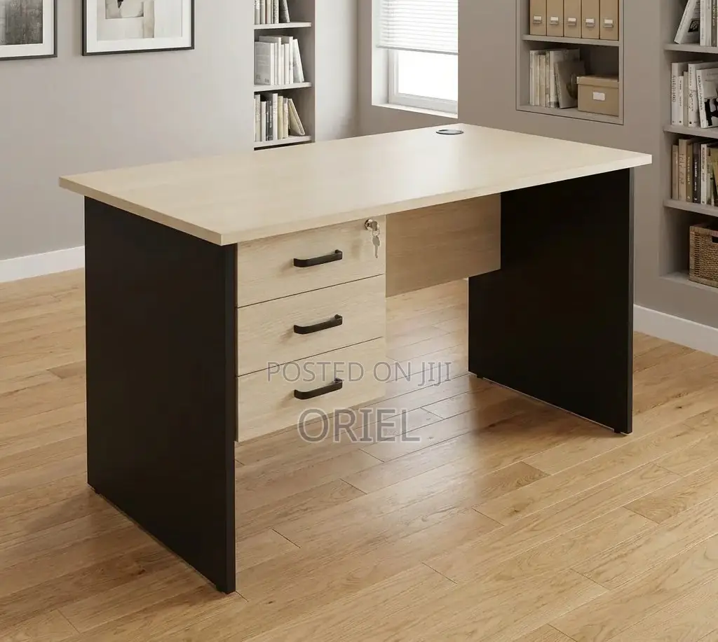 Office Desk : 1.2M Study Desk With 3-Drawers