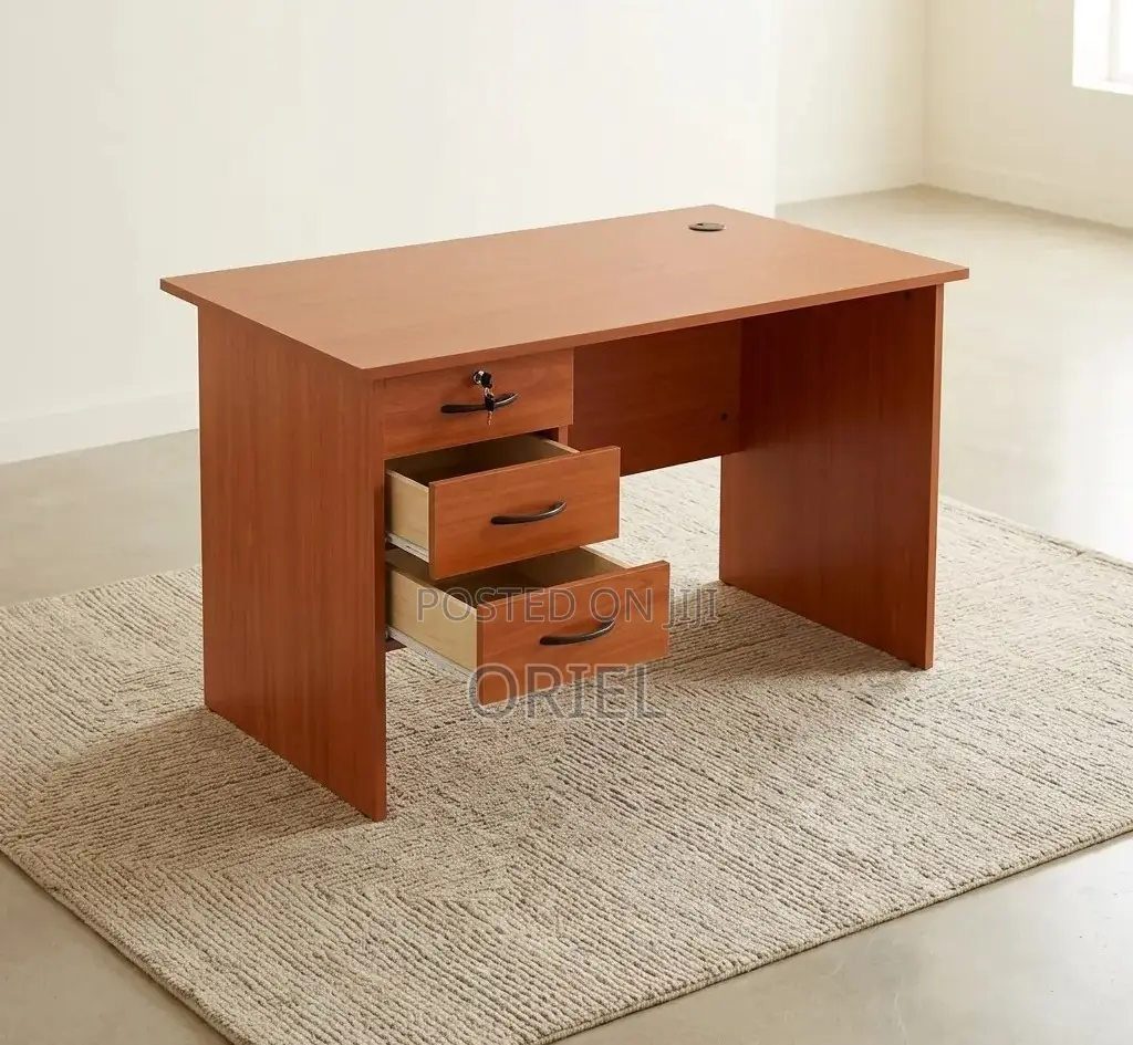 Office Desk : 1.2M Study Desk With 3-Drawers