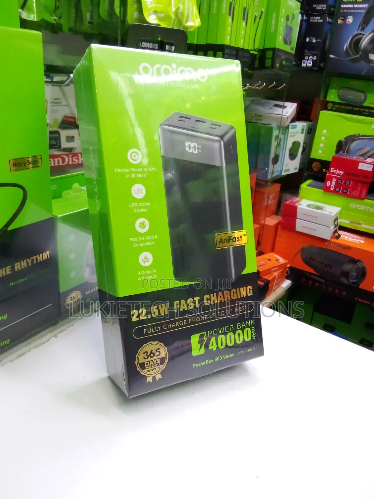 40000mah Powerbank Oraimo Smart Accessories 22.5 Watts Fast Charger