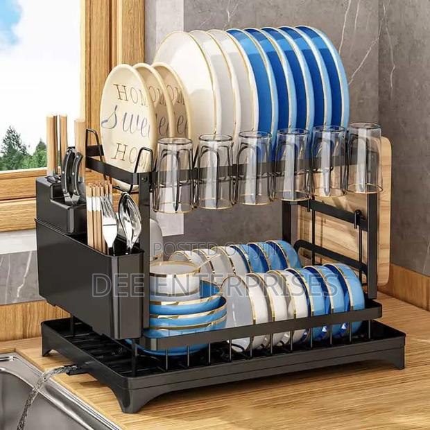 2 Layer Carbon Coated Dish Rack - main view