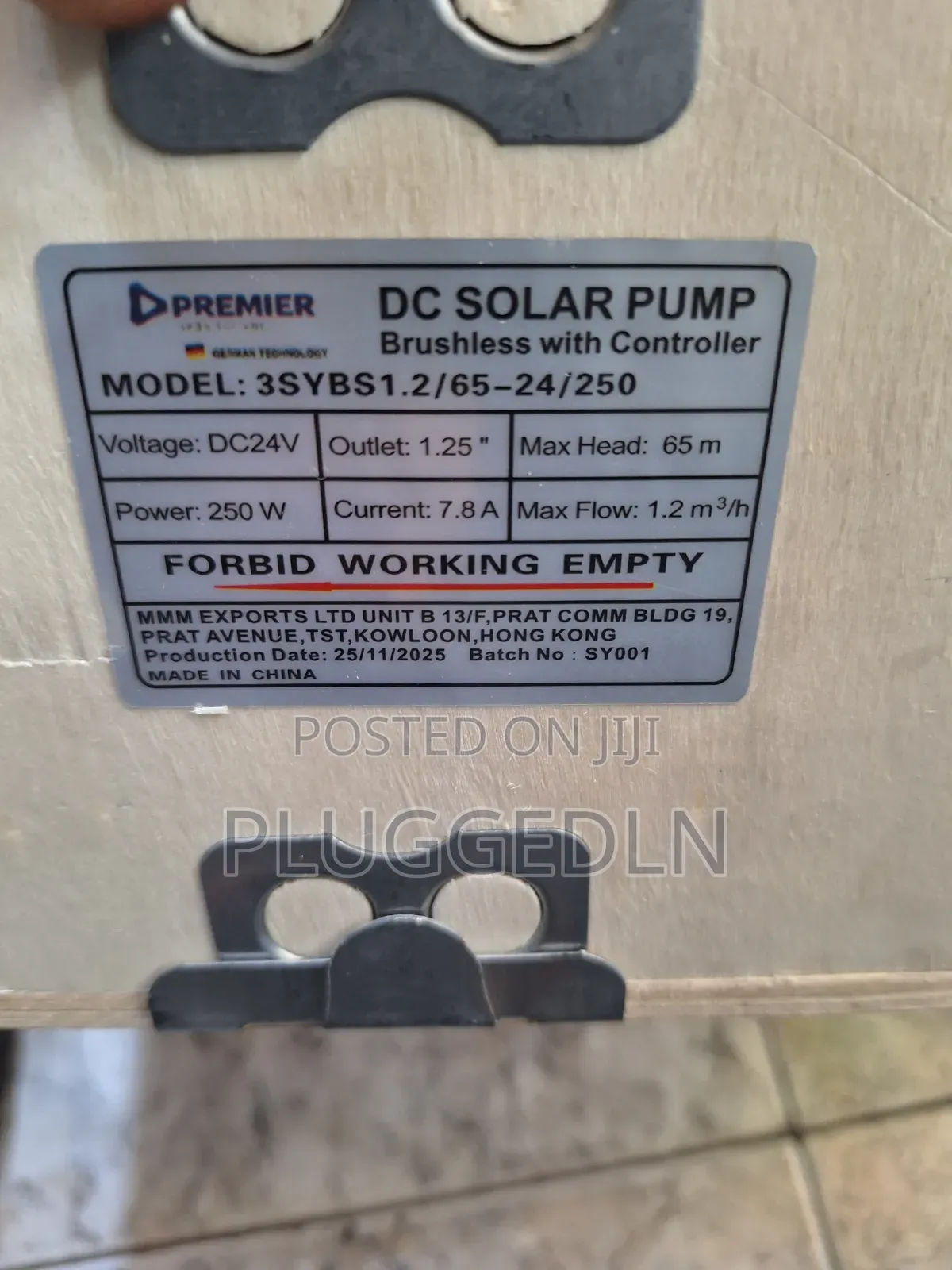 DC Solar Submersible Water Pump 250w 65M