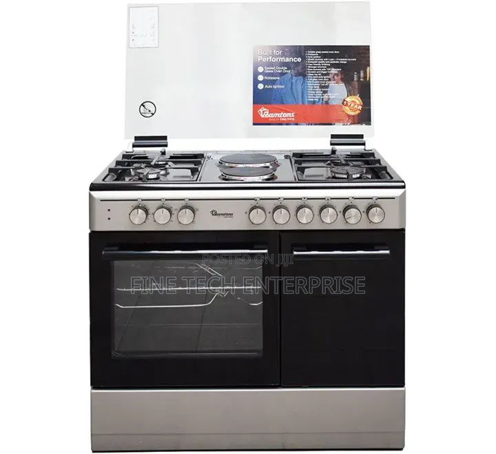 Ramtons RF/496- 60*90 Stainless Steel Cooker With Gas Compartment