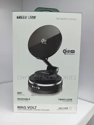 Green Lion Mag Volt Magnetic Wireless Car Charger Phone Holder
