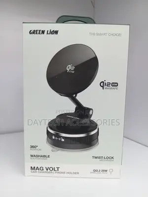 Green Lion Mag Volt Magnetic Wireless Car Charger Phone Holder