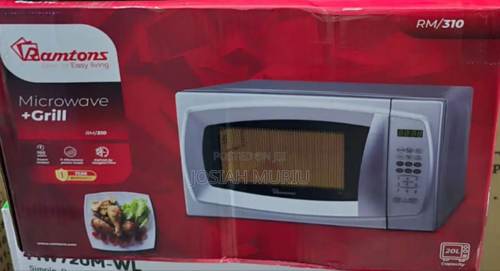 Ramtons Microwave With Grill 20l