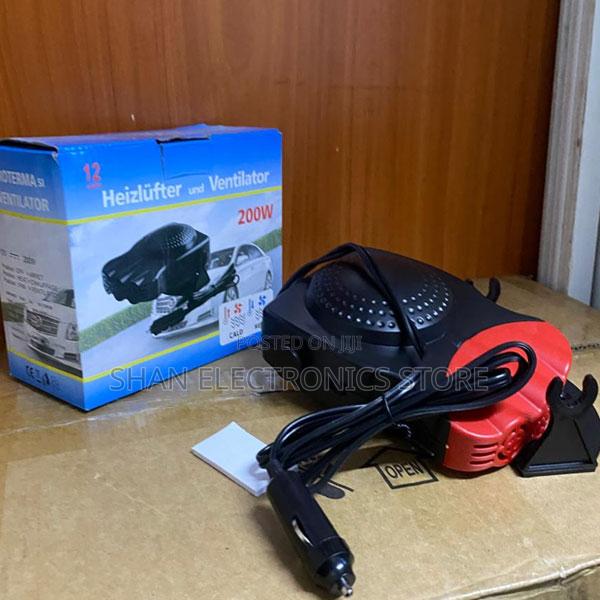2-in-1 Hot Cold Red Windscreen Heater/Fan 360° Adjustable