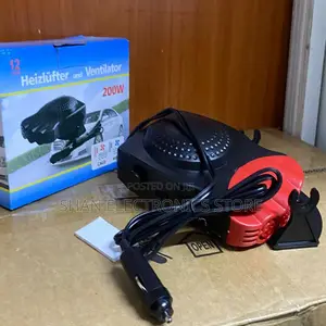 2-in-1 Hot Cold Red Windscreen Heater/Fan 360° Adjustable