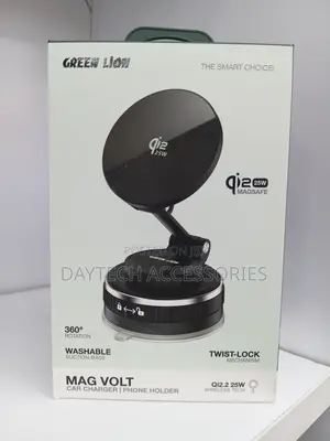GreenLion Mag Volt Car Charger Phone Holder 25W Qi2 Wireless Charger
