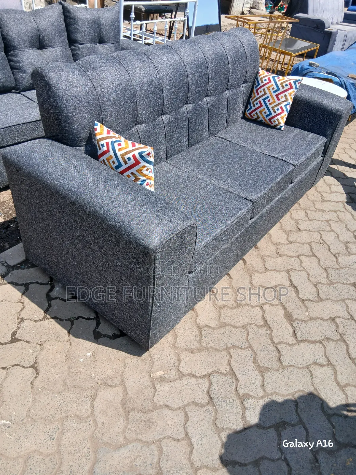 Simple Grey Three Seater