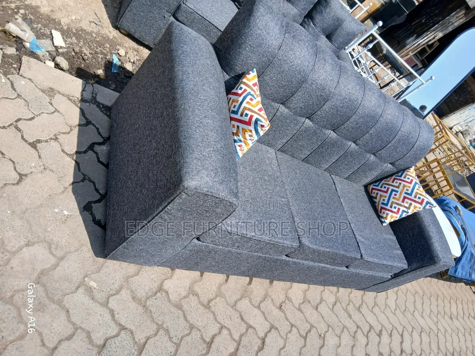 Simple Grey Three Seater