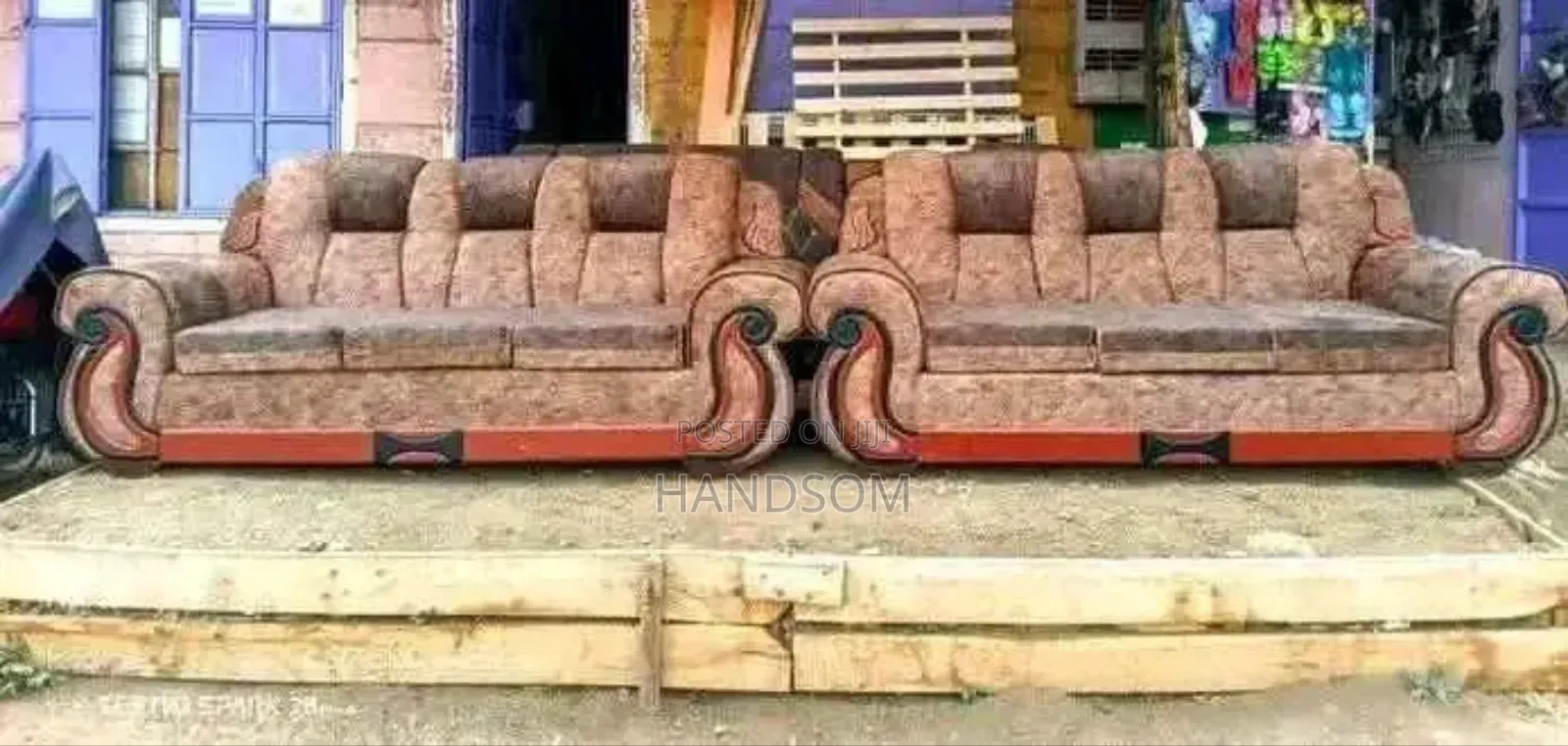 Brown 3 Seater Sofa