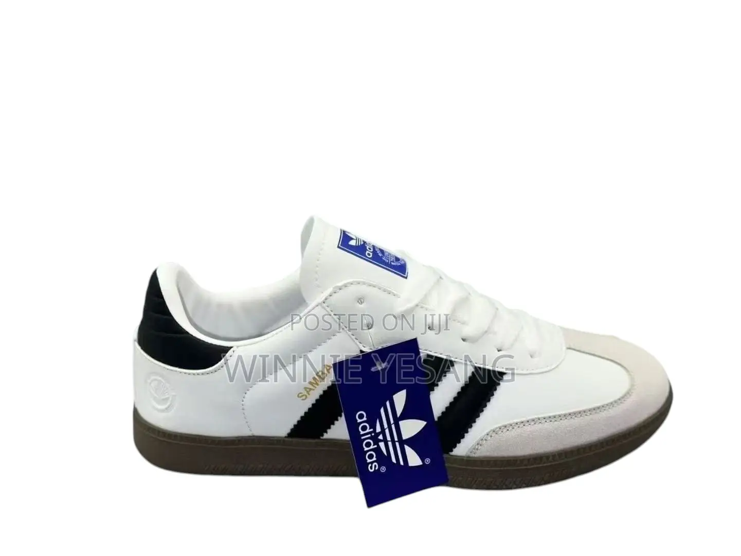 Unisex Samba Style Retro Sneakers - White Black
