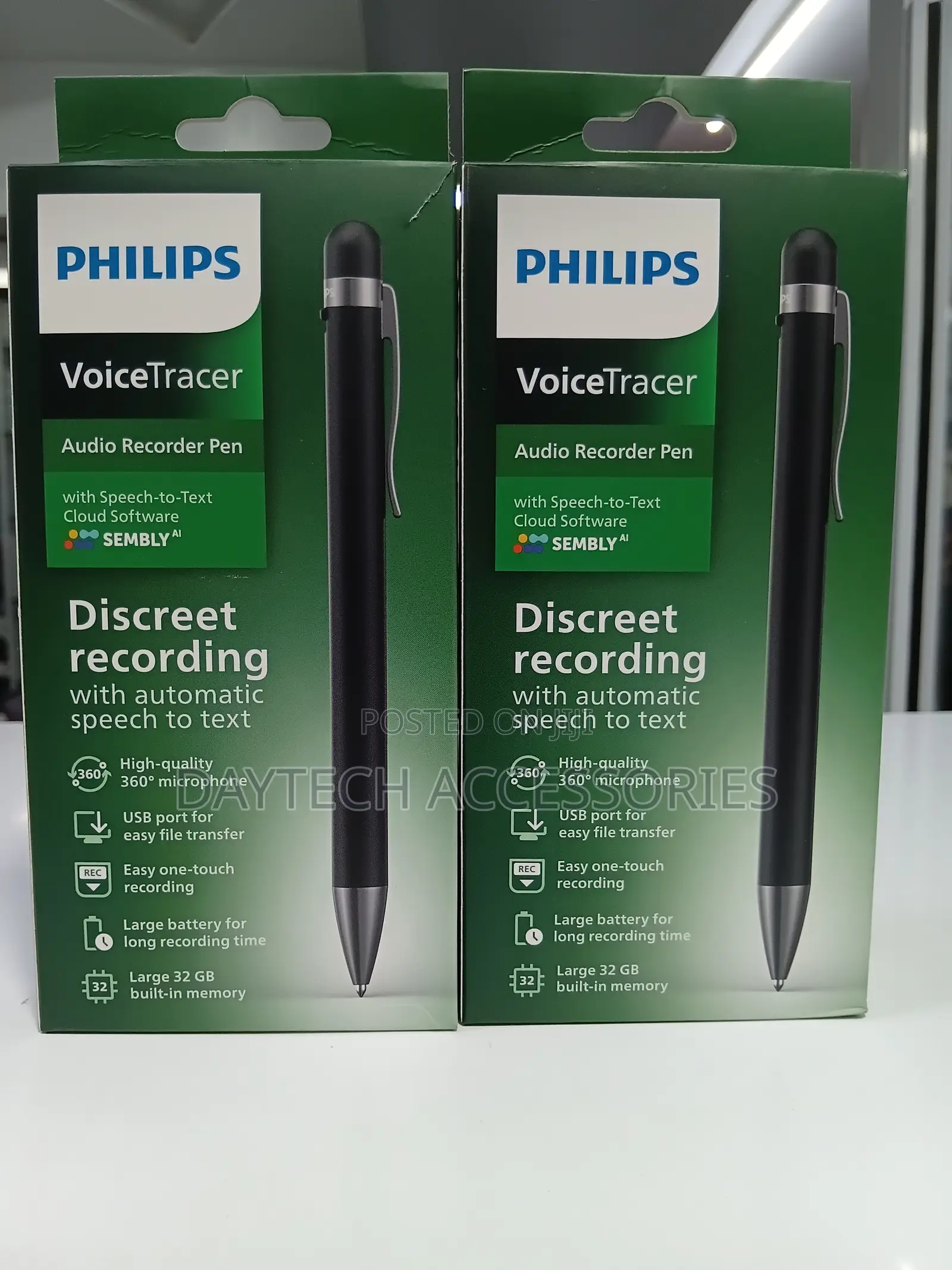 Philips VoiceTracer DVT1600 Audio Recorder Pen 32GB Built-in Memory