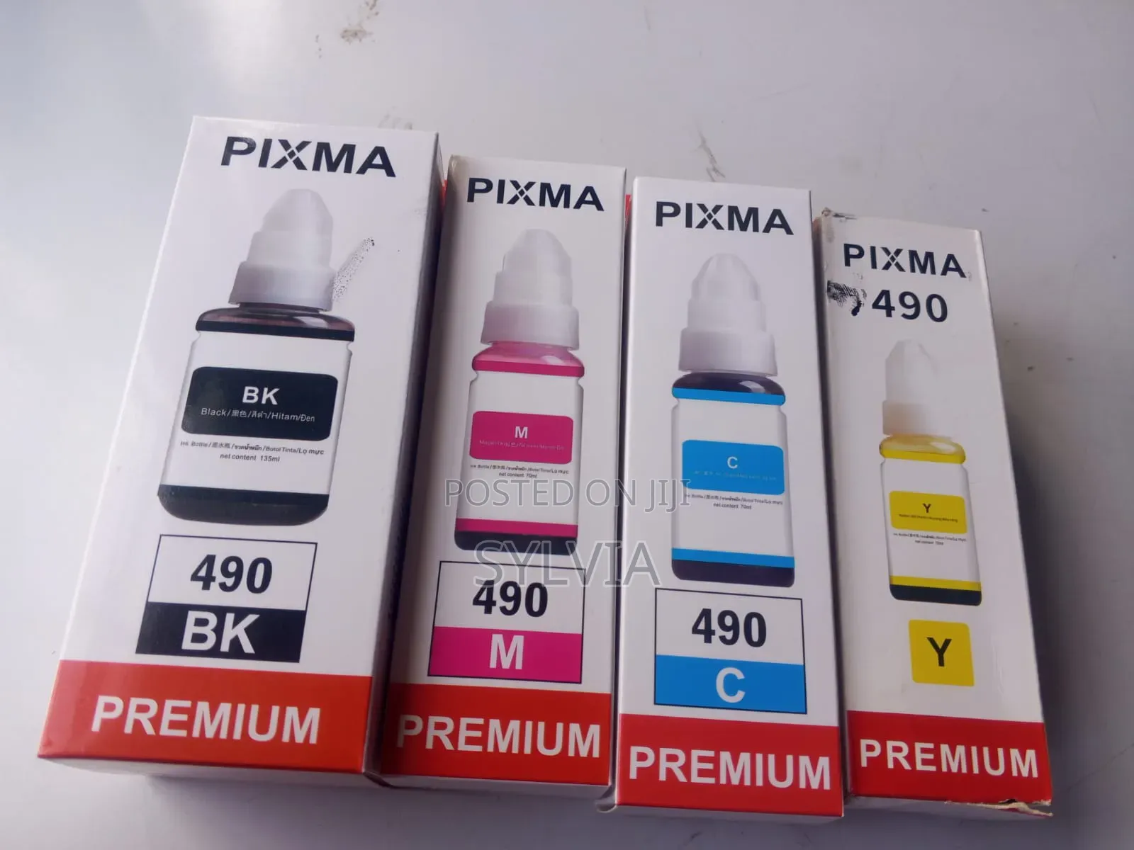 Premium PIXMA 490 Ink Set of 4 Colours(Bk,M,Y,C)