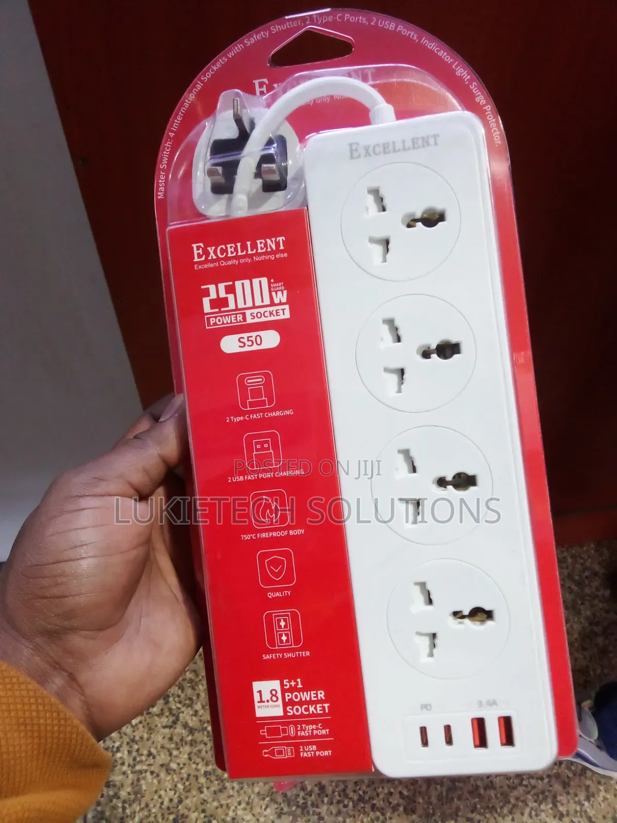 Excellent Extension Cable 4 Way ,Two USB Ports Two Type C Ports