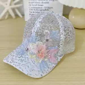 *New Summer Lace Baseball Cap Mesh Embroidered Flowers Sunscreen Hat