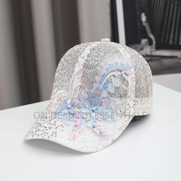 *New Summer Lace Baseball Cap Mesh Embroidered Flowers Sunscreen Hat - thumbnail 7