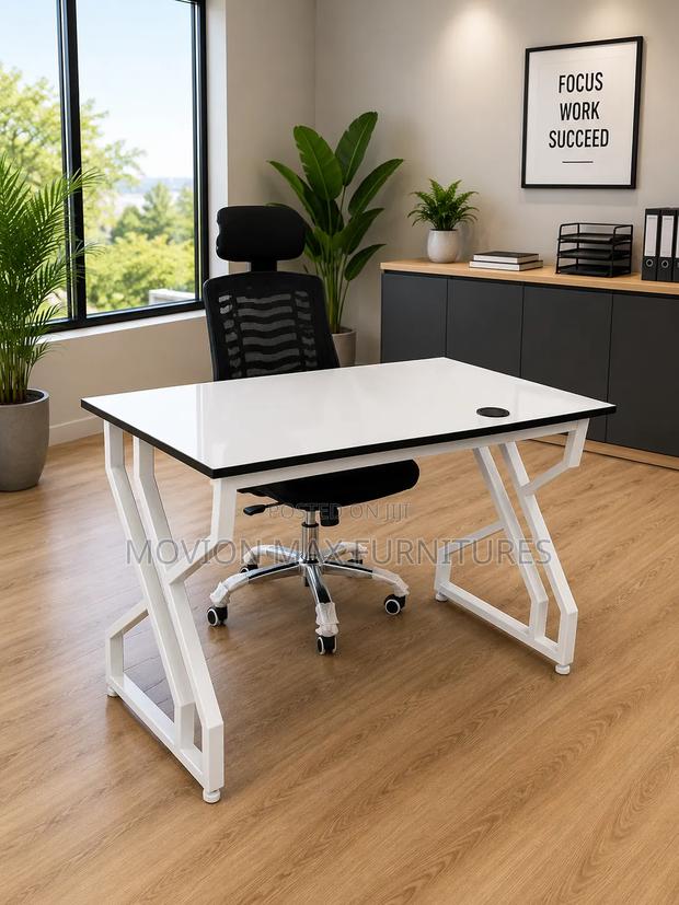 120cm Office Table Metallic Stand Office Table - main view