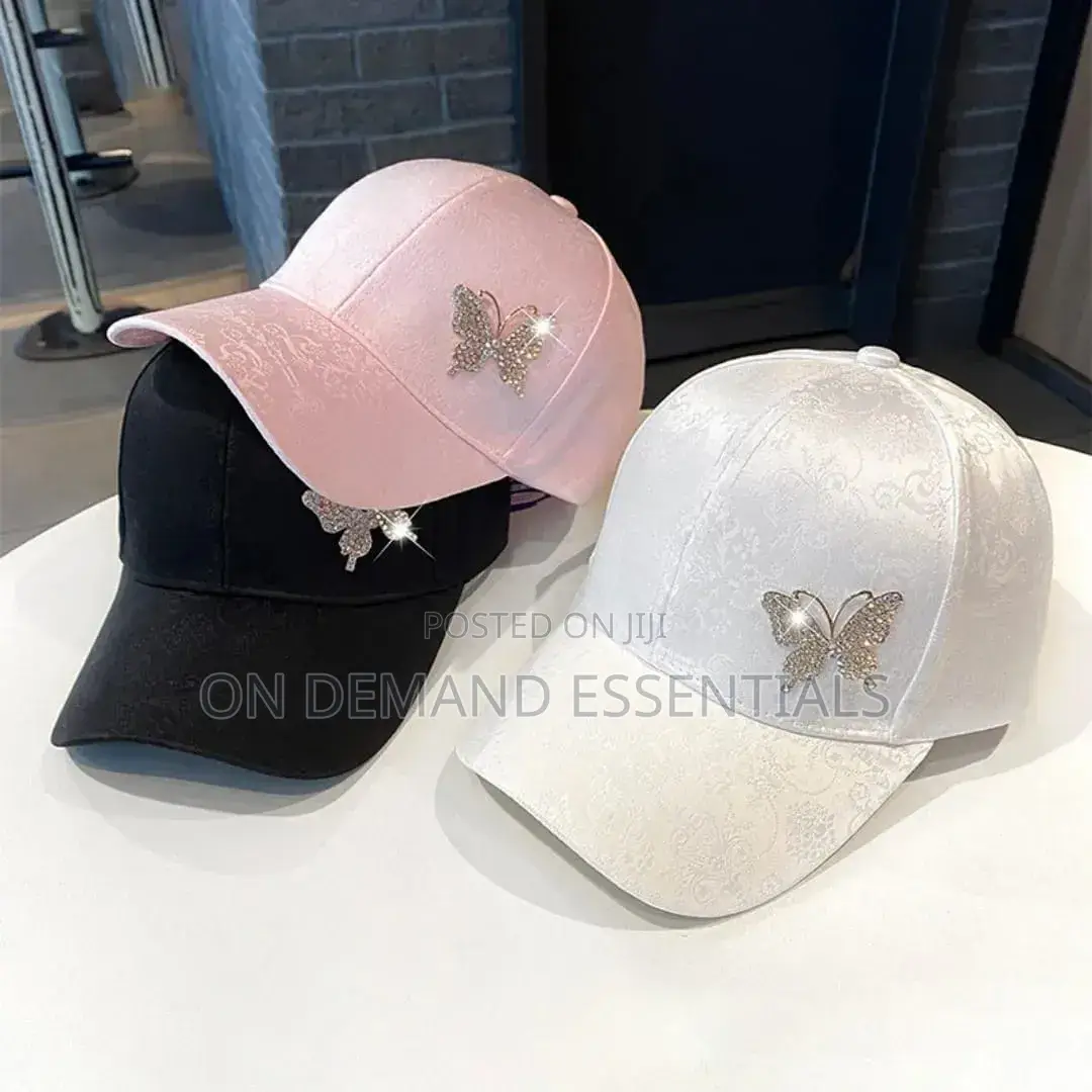 Fashionable Summer Women's Bucket Hat Butterfly Embellished Sunguard